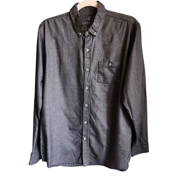 Free Fly Apparel Shirt Large Men's Gray Grey Button Down Performance Bamboo - Picture 1 of 11